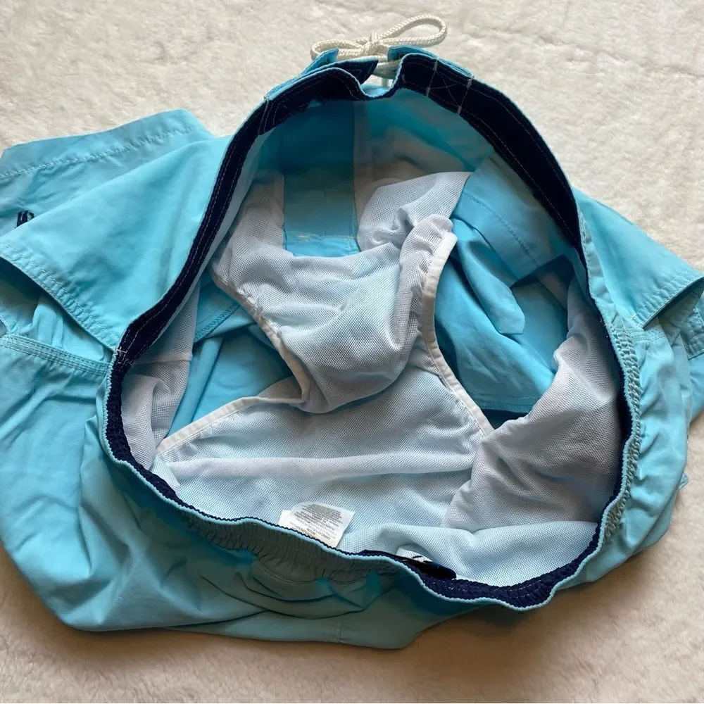 Polo Ralph Lauren Light Blue Nylon Swim Trunks Size XL